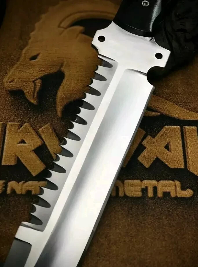 CUSTOM HANDMADE D2 STEEL BLADE MICARTA HANDLE HUNTING SURVIVAL BOWIE KNIFE