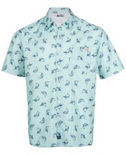 Small Salt Life Fresh Mint Game Time Marlin SLX Performance Fishing Shirt 42"