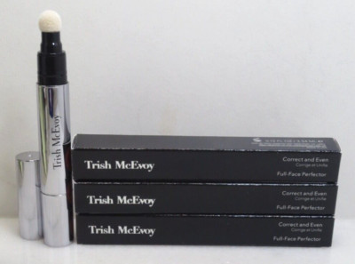 TRISH MCEVOY CORRECT AND EVEN FULL FACE PERFECTOR EXTREME 0.12 OZ - LOT OF 3