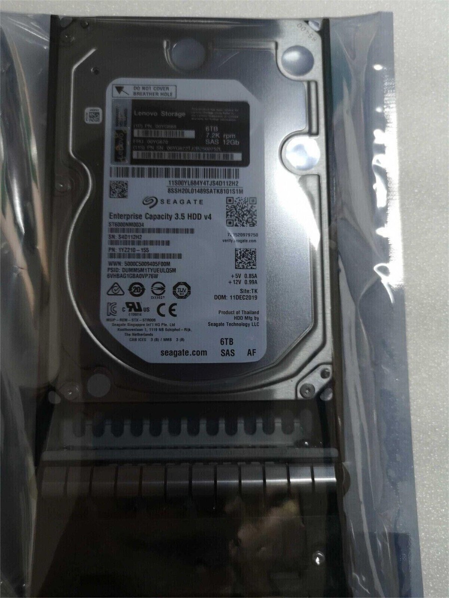 Lenovo 00YG670 00YG668 6TB 7.2K 3.5'' SAS DS6200 DS4200 Hard Drive