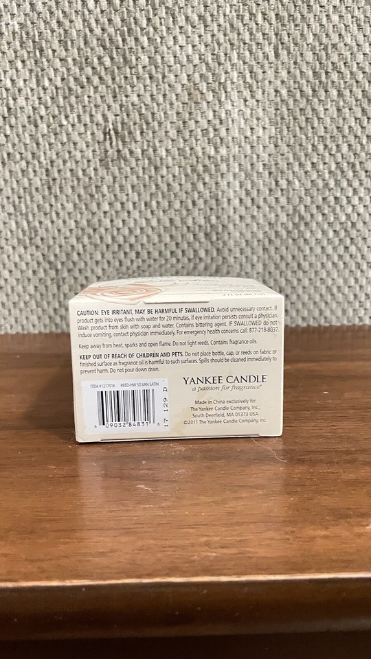 Yankee Candle VANILLA SATIN *VERY RARE* HTF Reed Diffuser eBay