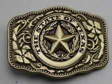 Brass Belt Buckle The State of Texas Belt Buckle