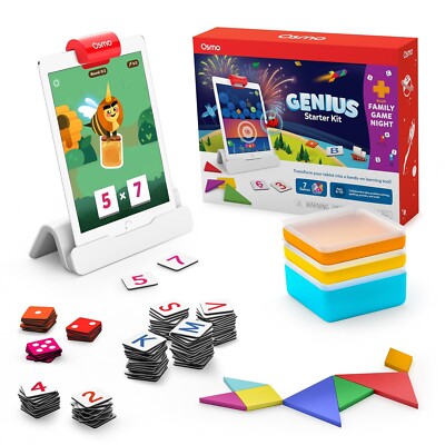 Osmo Genius Starter Kit - 7 pädagogische iPad-Spiele für Rechtschreibung & Mathematik