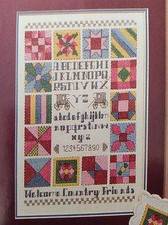 Country Friends counted cross stitch magazine pattern, Aida & floss lot