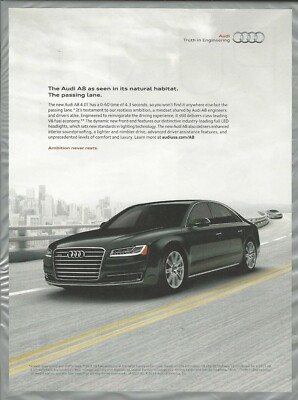 2015 AUDI A8 advertisement, Audi sedan, in passing lane