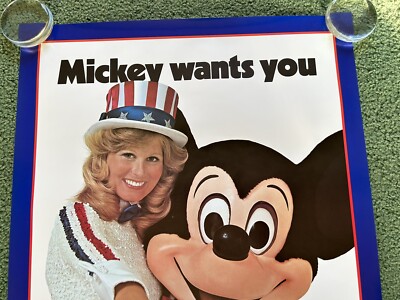 Vintage 1982 Walt Disney Production Mickey Wants You Army Military