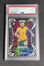 2022 Prizm World Cup Qatar Martin Boyle Zebra Choice Rookie RC #285 PSA 10 Pop 1