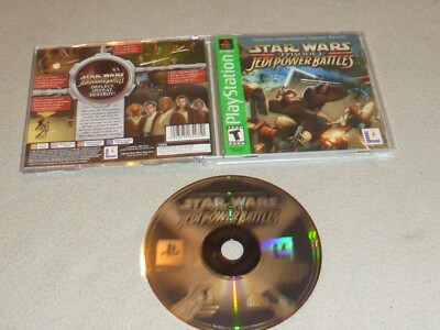 PS1 GAME STAR WARS EPISODE I JEDI POWER BATTLES GREATEST HITS W CASE & MANUAL   