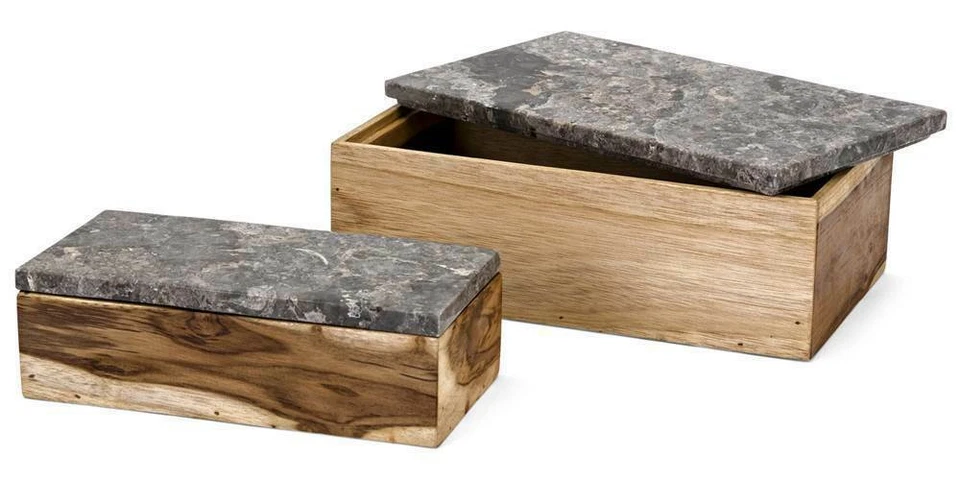 Imax Worldwide 2 件装拿破仑木盒套装灰色 — 第 2/4 张图片