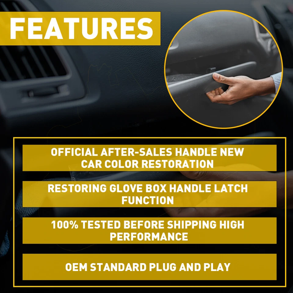 Para Dodge Dakota Durango 1997-2000 Nuevo Guantera Pestillo Mango Gris Ágata EE. UU. EOA Foto 3 de 4