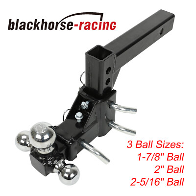#ad 3 Ball Adjustable Drop Turn Trailer Tow 2quot; Hitch Mount Towing 1 7 8#x27;#x27; 2 5 16#x27;#x27; $79.49