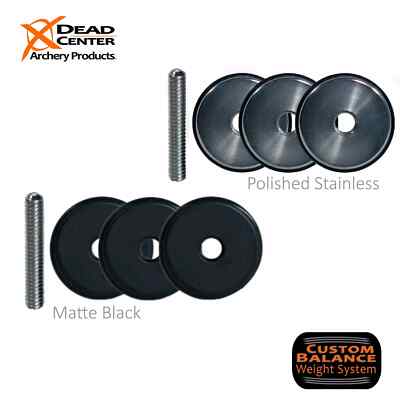 Dead Center Archery Products Stainless 1 oz. Weight Set 3 per pk. - POLISHED!!
