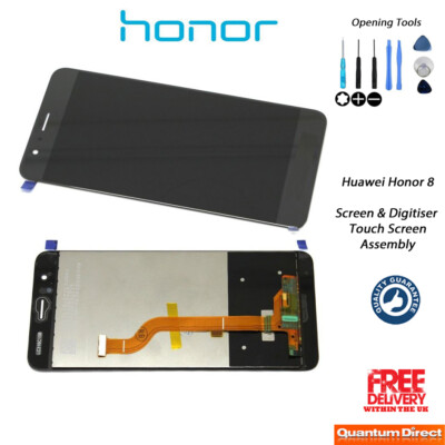 Huawei Honor 8 Ersatz LCD Touchscreen Digitizer Baugruppe mit Werkzeugen SCHWARZ