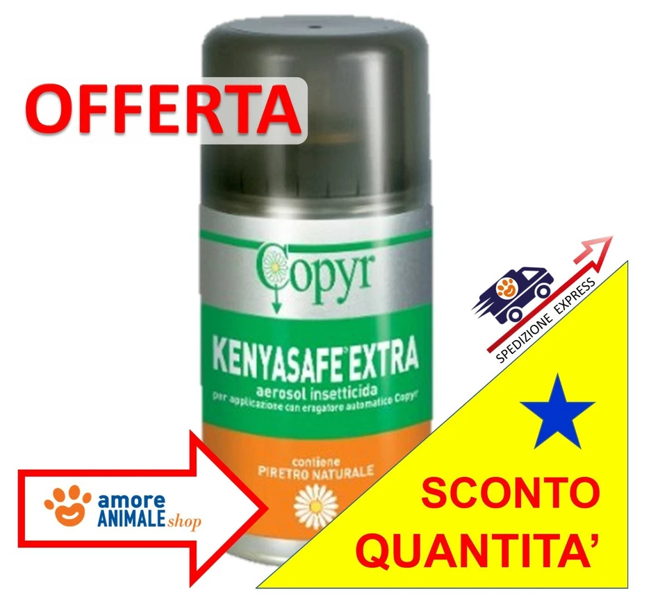 Copyr KENYASAFE EXTRA ricarica 250 ml per erogatore - Bomboletta Insetticida