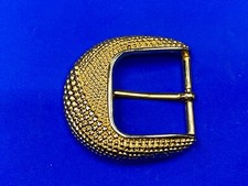 Retro Wide Large Gold Color Vintage Replacement Textured Belt Buckle