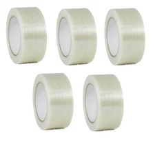 5 rolls 2" x 60 yd Filament Reinforced Strap Fiberglass Tape 3.9 mil Free Ship