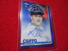 2019 Topps Chrome Nicholas Ciuffo Rays Blue Refractor Autograph RA-NC #ed/150  
