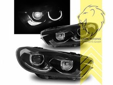 Voll LED Scheinwerfer echtes LED Tagfahrlicht für VW Scirocco 3 schwarz
