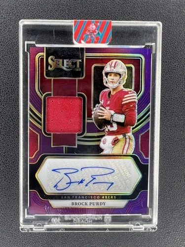 2023 Select Brock Purdy Signature Jersey Purple Prizm Patch Auto /49 49ers 🔥🔥