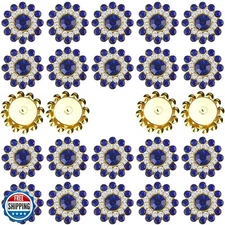 TKDUJH 100pcs 14mm Gold Claw Sew on Rhinestones, Crystal Gems Jewels for Craf