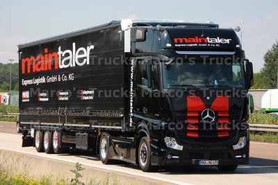 LKW Foto Mercedes-Benz Actros Planensattelzug Deutschland schwarz maintal #p1xb