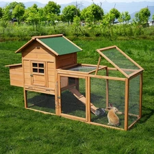 Morngardo Chicken Coop for 2-4 Chickens Wooden Outdoor Poultry Cage Rabbit