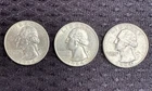 Lot of 3 1964 D & P Mints US Washington Silver Quarter  - 90% Silver Coins