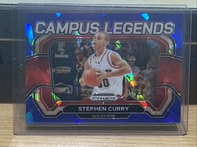 2024 Panini Prizm Draft Picks #2 Stephen Curry Campus Legends Blue Ice Prizm /99