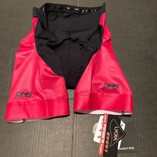 DNA Cycling Padded Shorts Lycra Sport Lady Size Small Made in Italy Black /Pink
