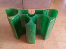 Beautiful Green-Yellow Marbled Bakelite/Catalin Poker Chip Rack / With Box