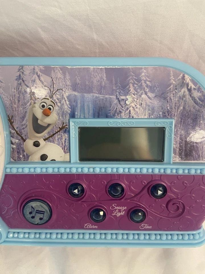 Disney Frozen Night Glow Let It Go Musical Iluminar Reloj Despertador PROBADO Foto 3 de 4