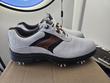 Footjoy Contour Mens Golf Shoes / Uk Size 8.5 / New / Brown & White / Free 📦