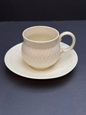 Belleek Thistle Cup And Saucer, Gold Marks