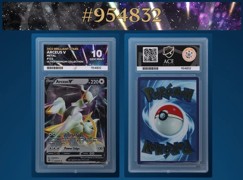 Arceus V 122 Metal Ultra Premium Collection Promo Brilliant Stars - ACE 10 POP 7