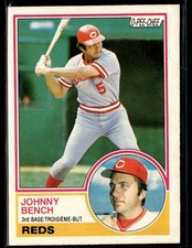 1983 Topps #60 Johnny Bench Reds Baseball Card 2002N