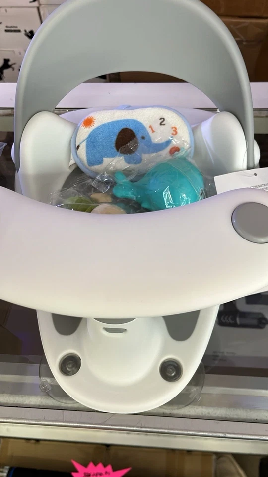 Asiento de baño para bebé Asiento de bañera para bebé Asiento de baño infantil para bebés 6 meses en adelante gris Foto 4 de 4