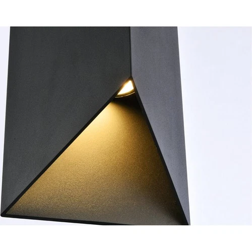 Living District LDOD4022BK Raine 11 inch Black Outdoor Wall Light - Picture 4 of 7