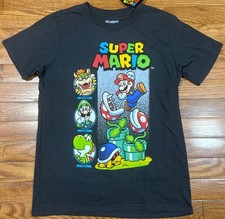 NEW Super Mario Bros Nintendo Video Game Graphic T-shirt Boys / Youth M 10/12