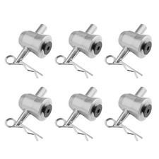 6Pack Aluminum Half Conical Coupler with Clips Pins for Stage Truss Bed Plate...