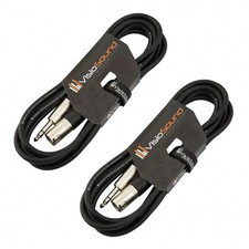 VisioSound 2 x Male XLR to 6.35mm Stereo Jack Lead/Balanced Signal Patch Cabl...