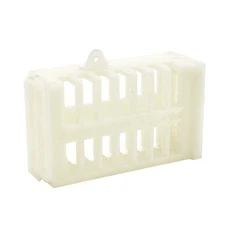 GoodLand Bee Supply Queen Bee Cage White Plastic - 2" x 1" x 3/4" - GLQCAGE-W