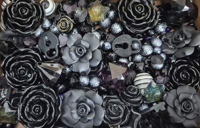 Schwarze Perle, gemischte Perlensuppe, Charms und Perlen, Schmuckherstellung, 100g Löffel