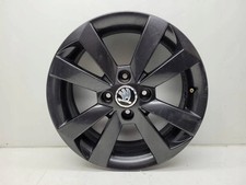 1x Alufelge 15 Zoll 5.5" 4x100 41ET Glanz Grau Skoda Citigo Rim Wheel