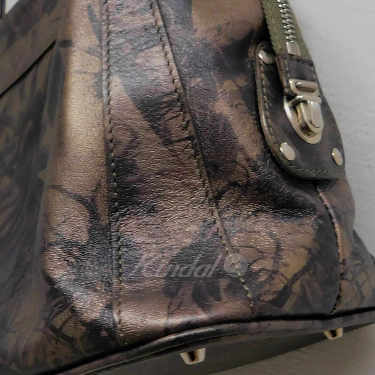 JACQUES LE CORRE Copper Patterned Handbag Copper … - image 8