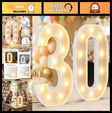 30th Birthday Decorations - 12.6" Light Up Marquee Numbers for Party  Anniversa
