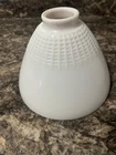 Vintage white milk glass lamp shade, a torchiere style design