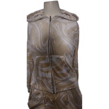 Juicy Couture- Women's Set- Beechwood Swirls Velour Tracksuit Set- Top S/PantsXS