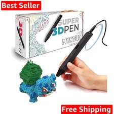 Super 3D Pen, 1.75mm ABS and PLA Compatible 3D Printing Pen
