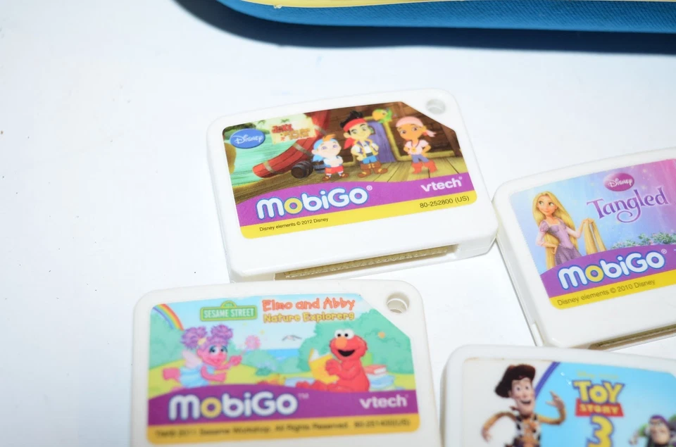 VTech MobiGo Touch Yellow Learning System And 8 Games READ Working - Image 2 of 4
