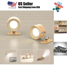 LED Wall Lamps Set of 2 with Rechargeable Battery Operated, Wall Mounted Ligh...